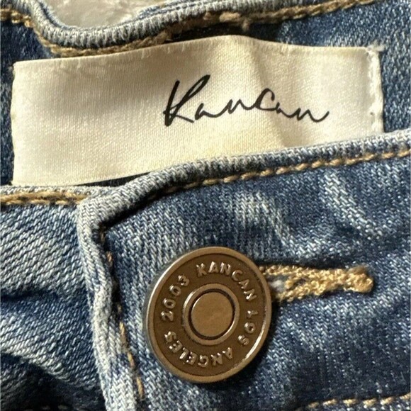 Kancan Jeans Womens 13/31 Double Frayed  Distressed Jeans # 116615 - Picture 3 of 14